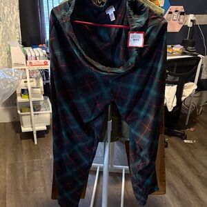 Wondershop Plaid Sleepwear Set - Green and Red